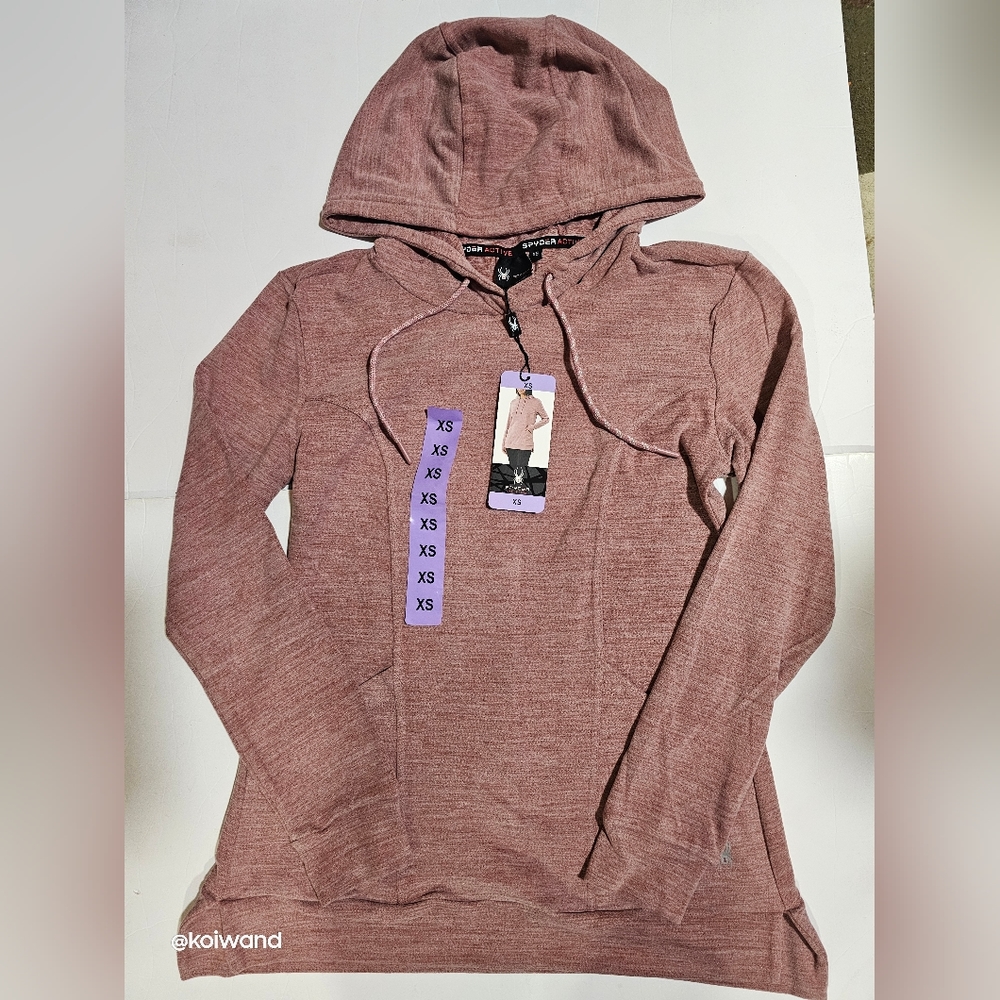 Spyder Active  Women's Tunic Hoodie Rose Pink Size XS